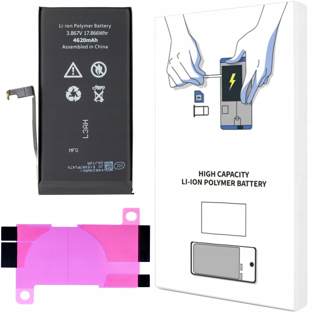 Bateria Do Iphone 15 Plus Większa Pojemność 4620 Mah Świeża Komplet