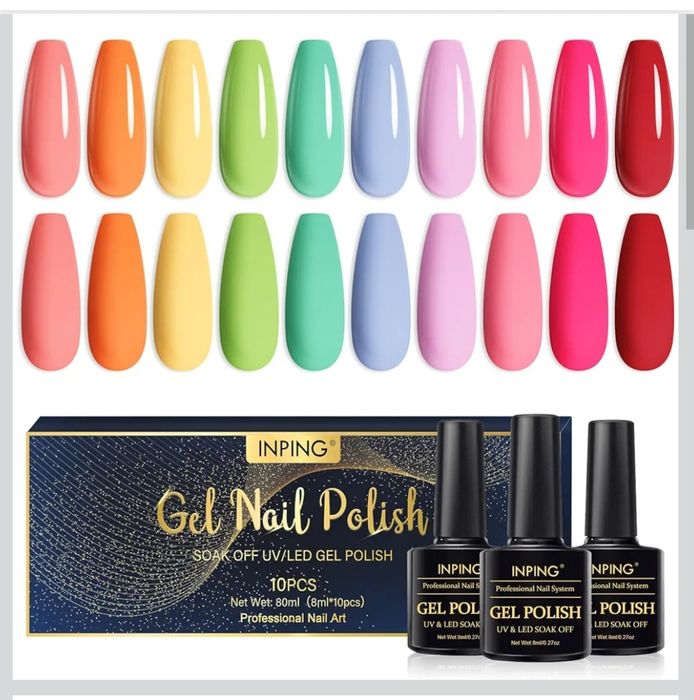 INPING Półtrwały Neonowy Lakier do Paznokci - 10 Kolorów
