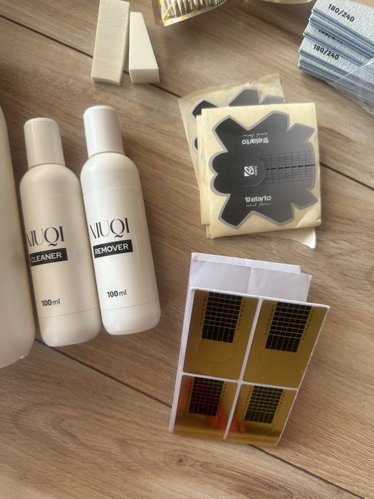 Zestaw do paznokci - cleaner, patyczki, pilniki