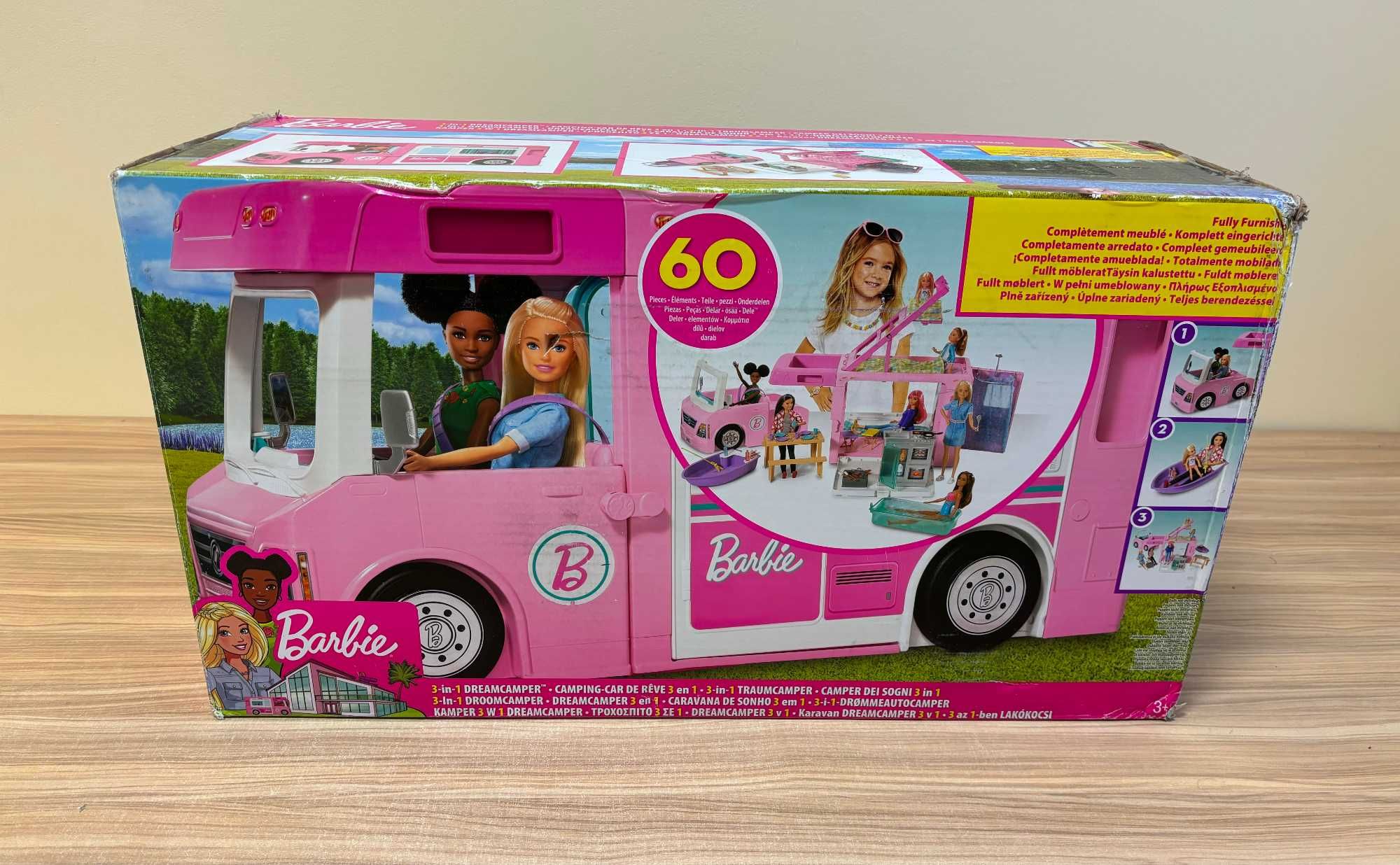 Różowy Kamper dla lalki Barbie GHL93 K6