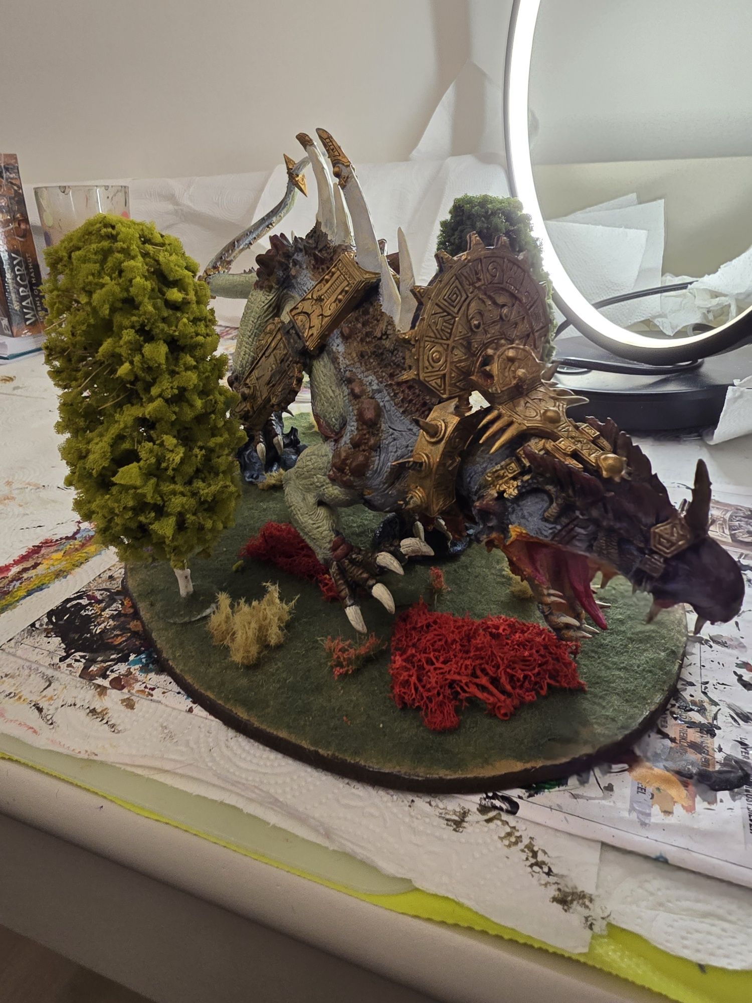 Warhammer Dread Saurian ogromny model pomalowany Forge World