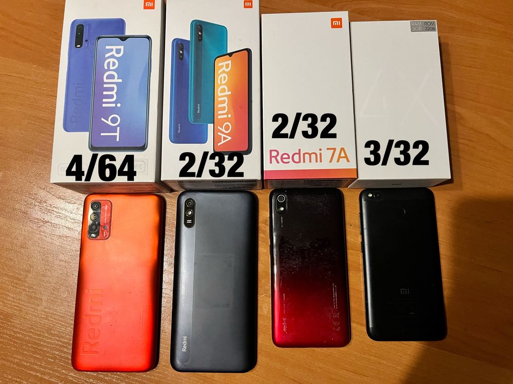 Продам смартфони Xiaomi Redmi: 9t, 9a, 7a, 4x
