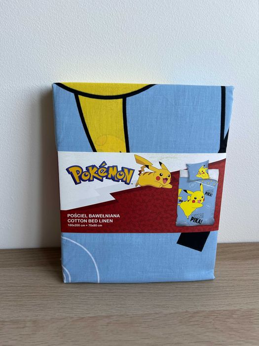 NOWA bawełniana pościel dziecięca 160x200 Pokemon Pikachu