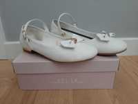 Buty komunijne białe / wizytowe / balerinki  dla dziewczynki r.37