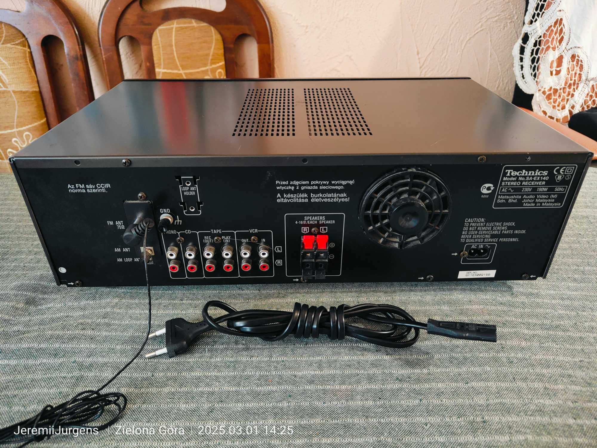 TECHNICS W Pełni Sprawny Amplituner Audio Stereo SA-EX140