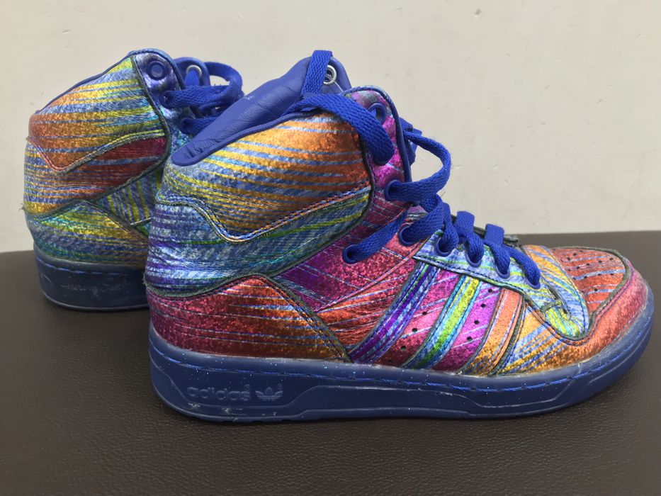 Adidas Jeremy scott blue hologram