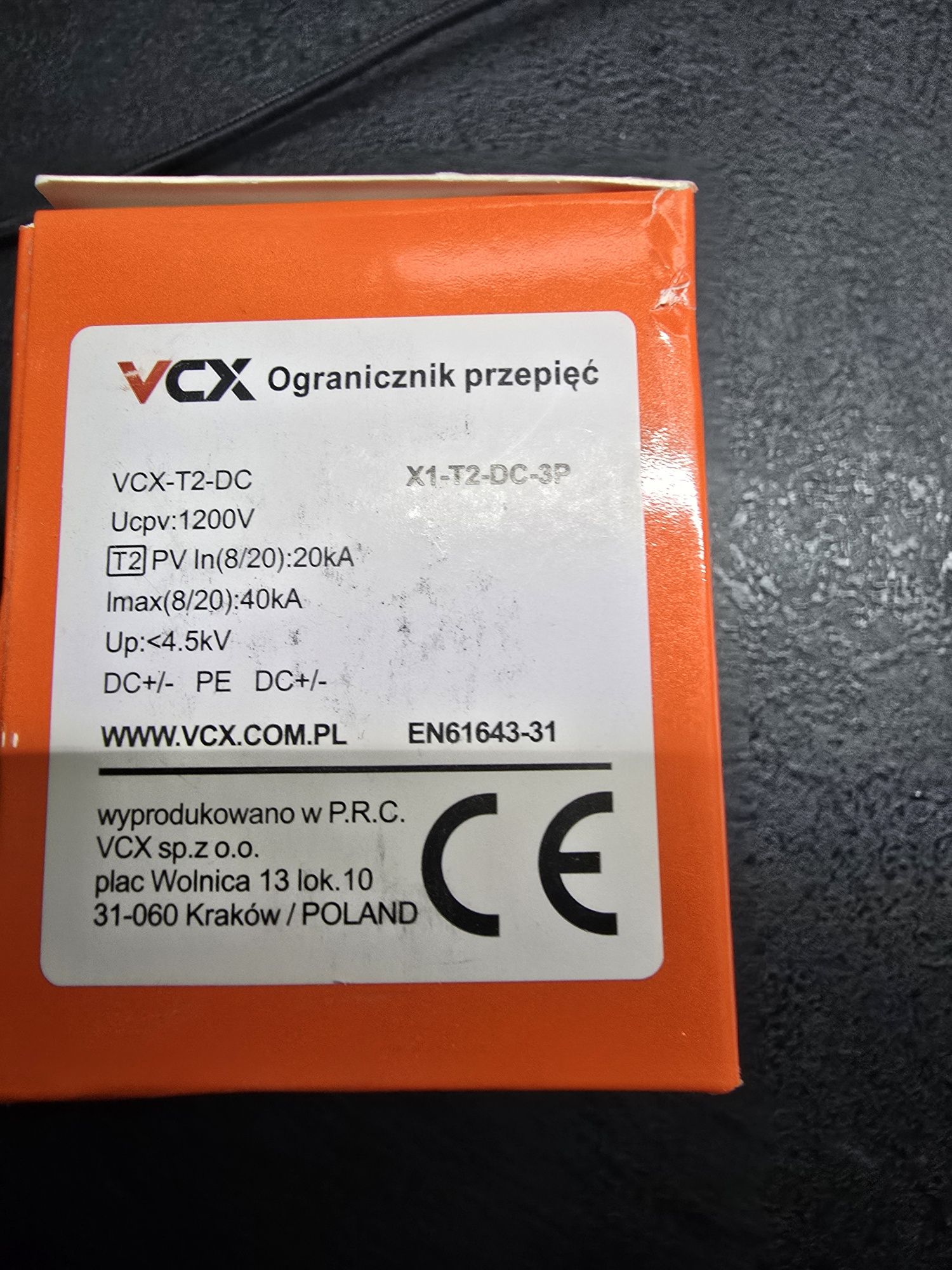 Ogranicznik przepiec VCX T2 DC 3P