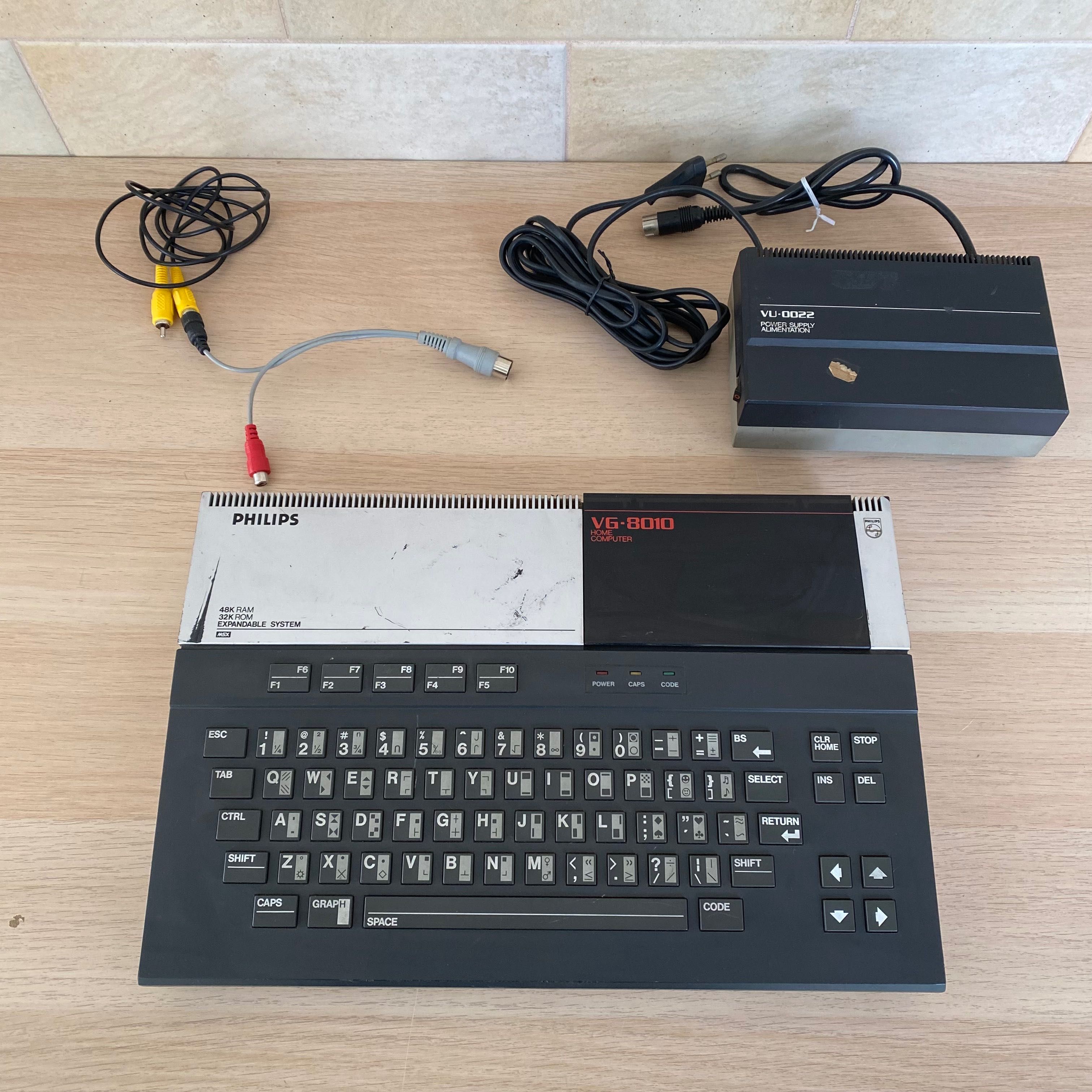 Consola Computador PHILIPS MSX VG-8010 + fonte VU-0022 original top!
