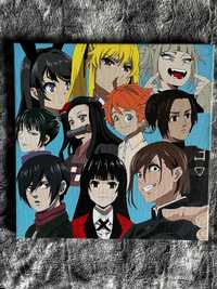obraz z 10 postaciami anime