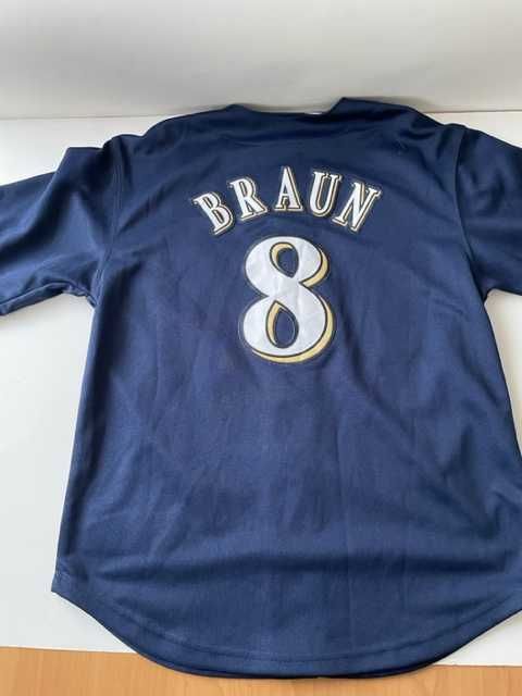 Koszulka baseball MLB Milwaukee Brewers #8 Braun Majestic M młodzież