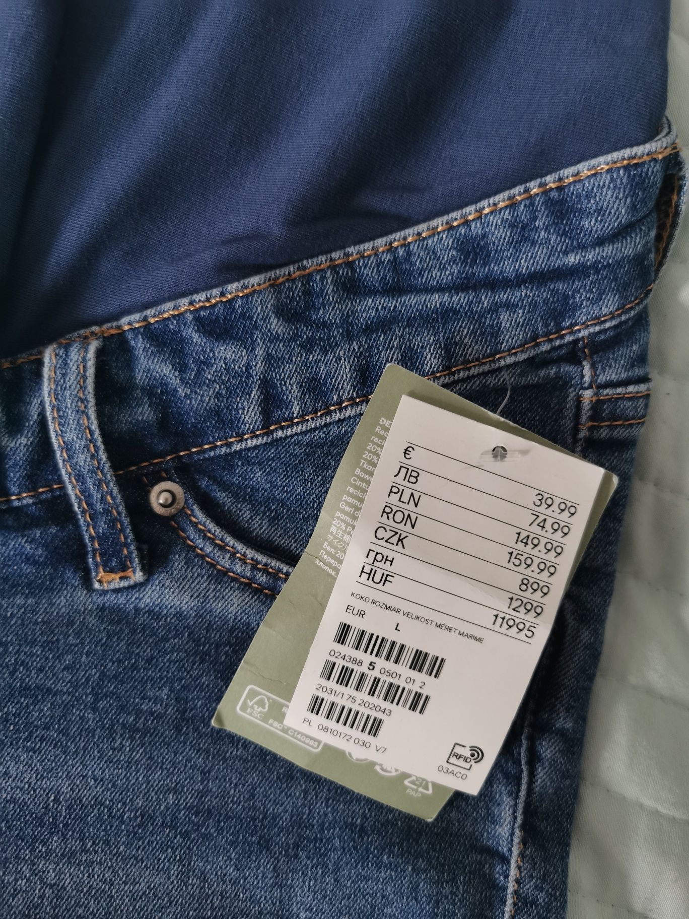 NOWE z metką! Spodnie ciążowe Mama Skinny H&M rozmiar L