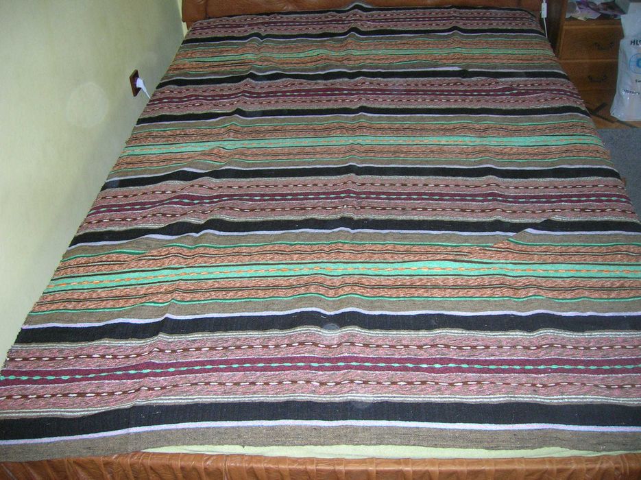 Narzuta,kilim,kapa wełniana- 100% z czasów PRL -roz.200x145-NOWA