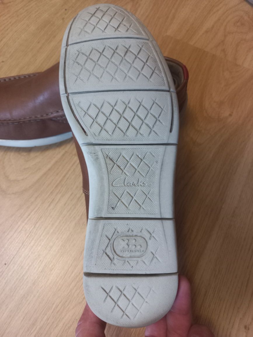 Мужские кожаные мокасины Clarks 43 p.