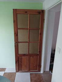 Drzwi 80 lewe ,drewniane