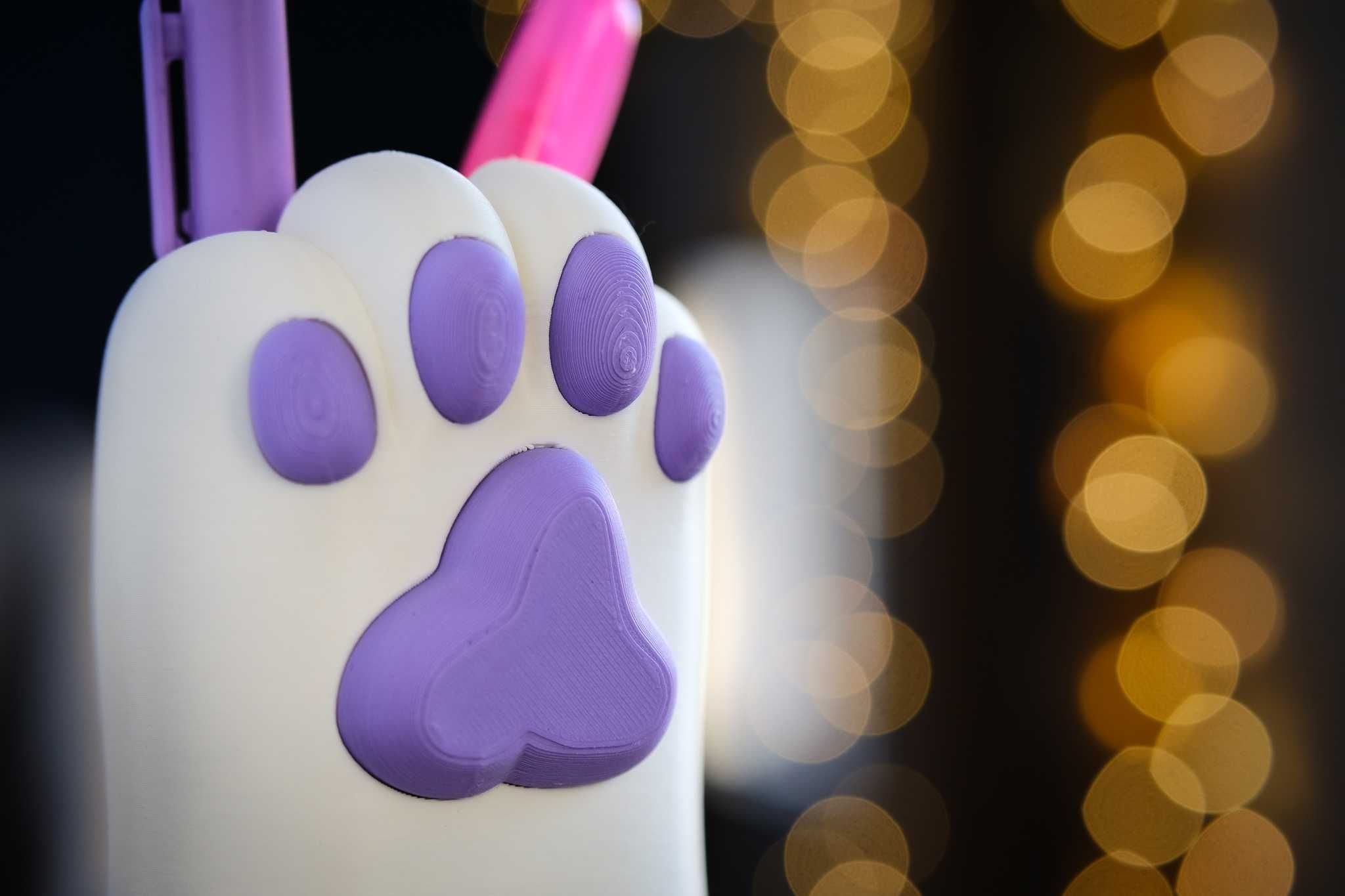 Suporte Canetas Patinha Fofa 3D | Organizador Pet Personalizável