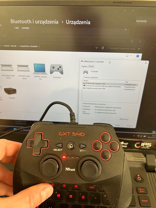 SPRAWNY Pad Trust GXT 540 do PC PS3 PS4 - przewodowy gamepad
