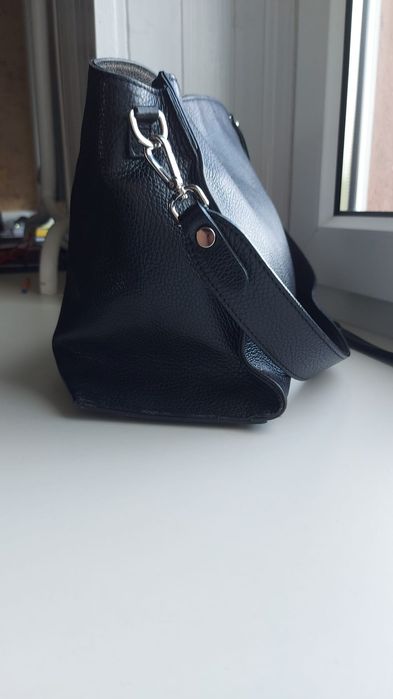 Torebka Ryłko skóra naturalna czarna