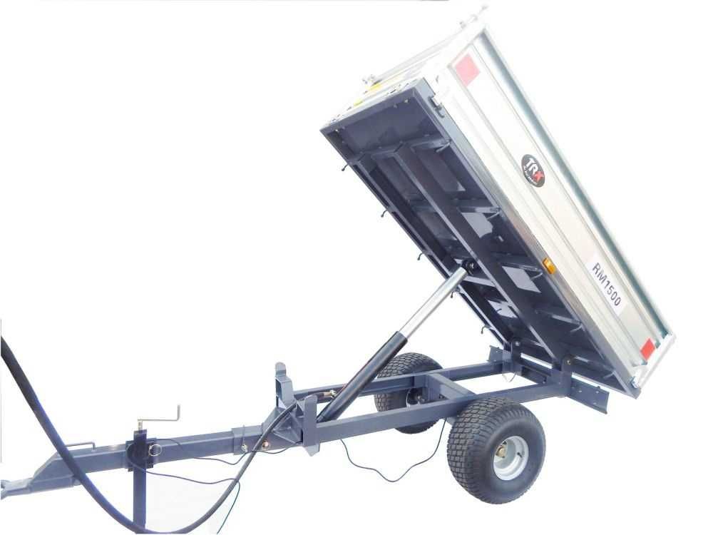 Przyczepka przyczepa 1.5t z kiprem mini traktor Kubota Iseki Yanmar