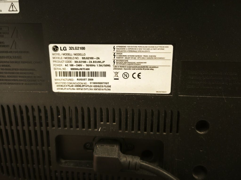 LG 32LG2100 Telewizor 81,3 cm (32") HD Czarny