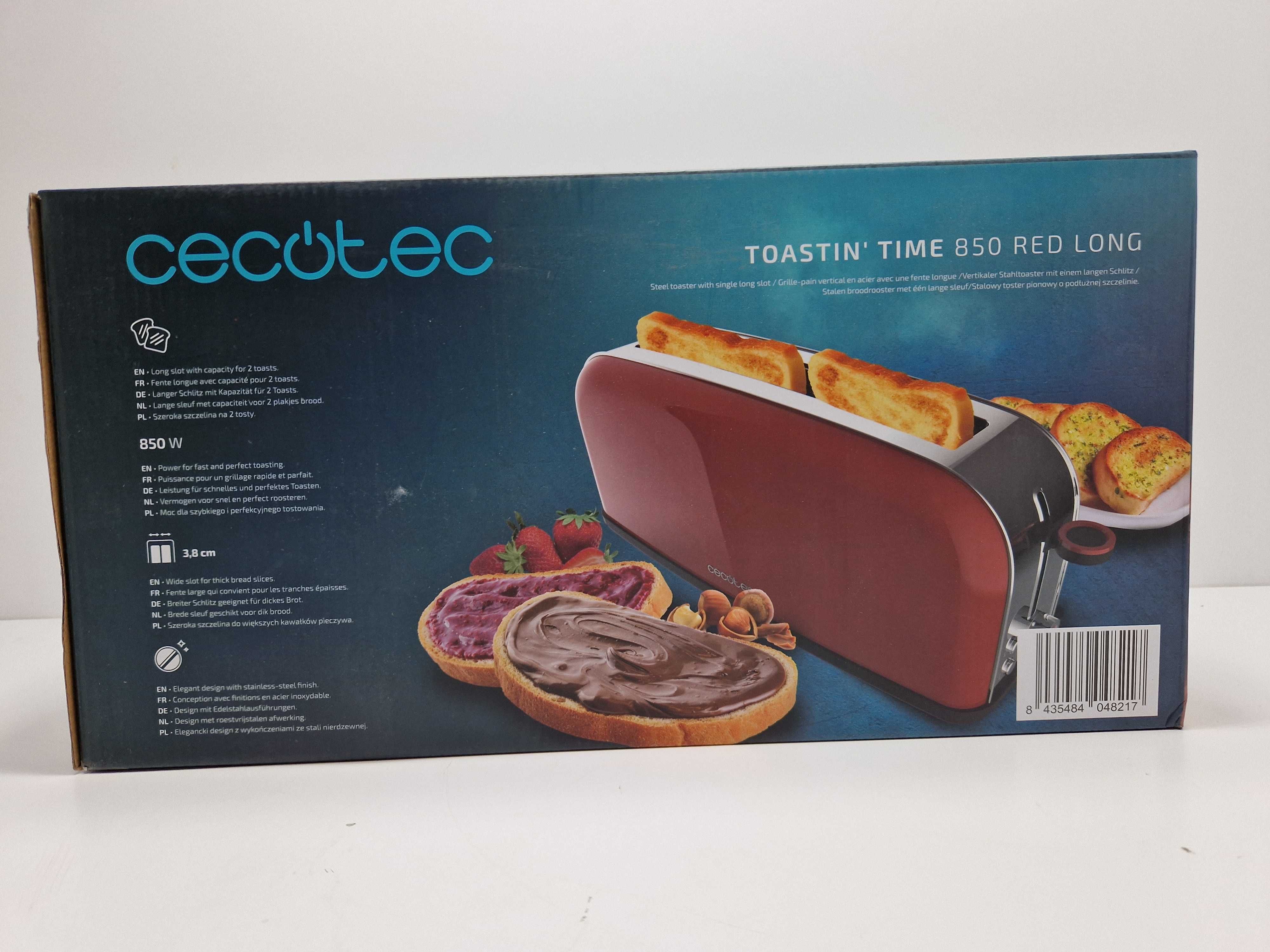 Toster Cecotec Tosatin Time 850 czerwony 850 W