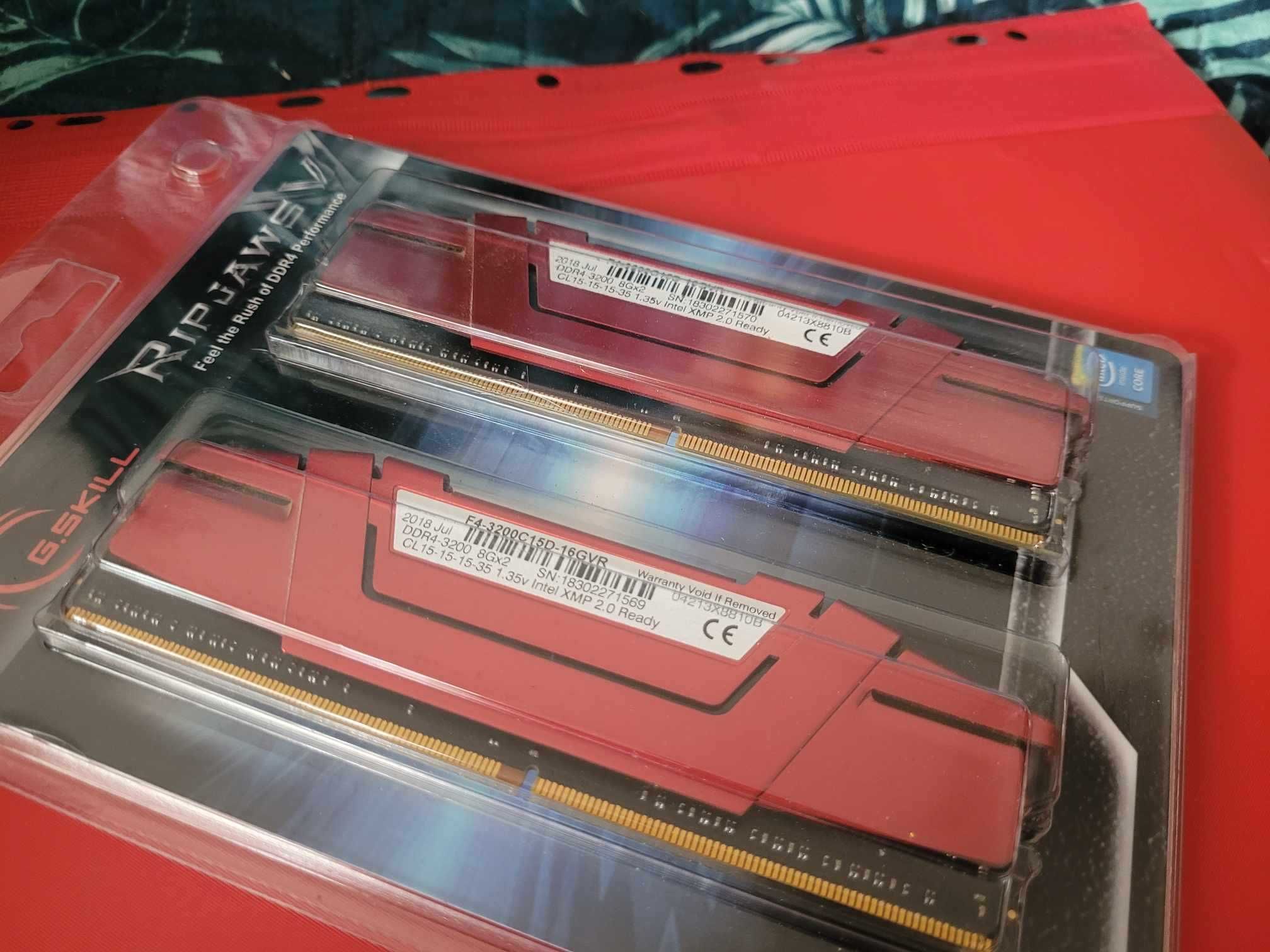 G.SKILL 16GB (2x8GB) 3200MHz CL15 Ripjaws V Red