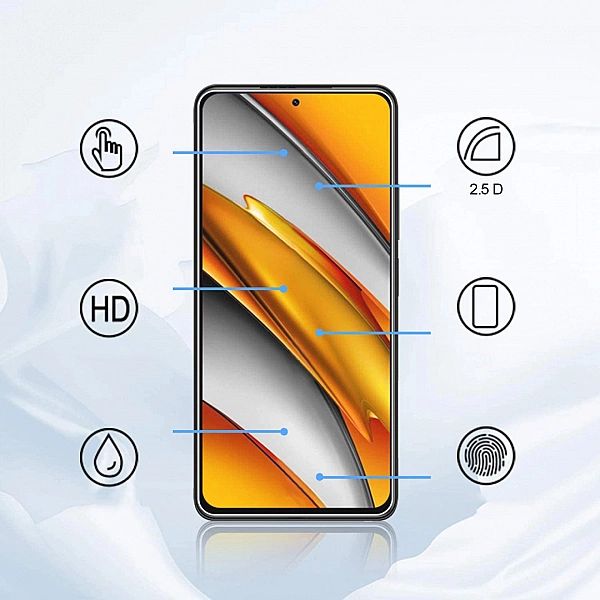 Szkło Hartowane Płaskie 9H do Xiaomi Poco F3