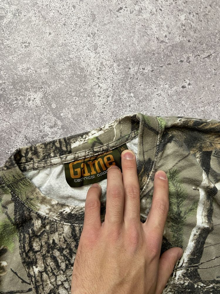 Чоловіча футбоока RealTree SK8 оверсайз камуфляж в