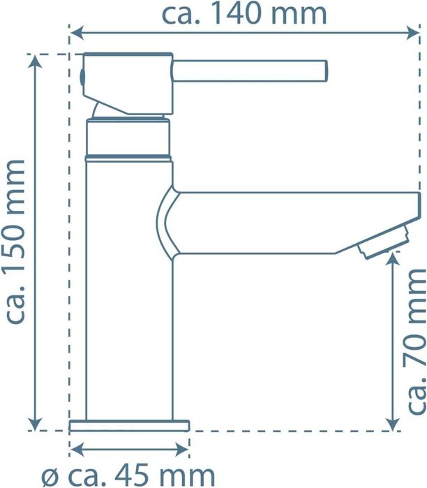 Kran Łazienkowy, Schütte LAURANA 35911, Bateria Kolumnowa Srebrna
