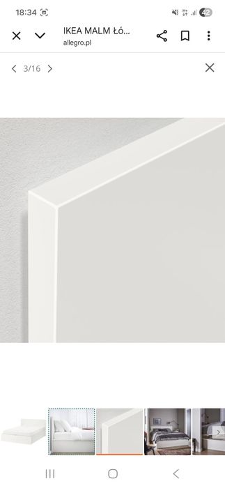 Łóżko Ikea MALM 140x200