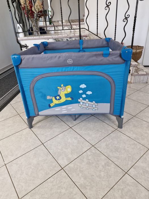 Kojec łóżeczko turystyczne 100x100 Baby Mix HR-SQ100 blue