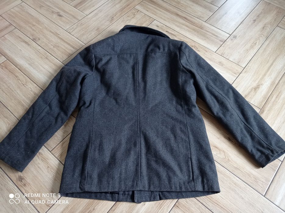 Płaszcz męski wełniany Carry XXL XL szary trencz