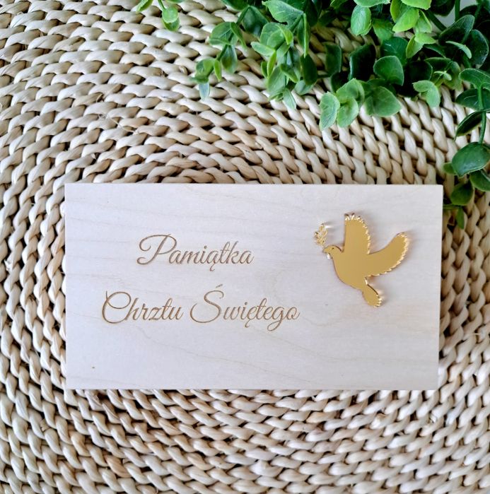 Pudełko na pieniądze chrzest Święty prezent dekoracje weselne ślub