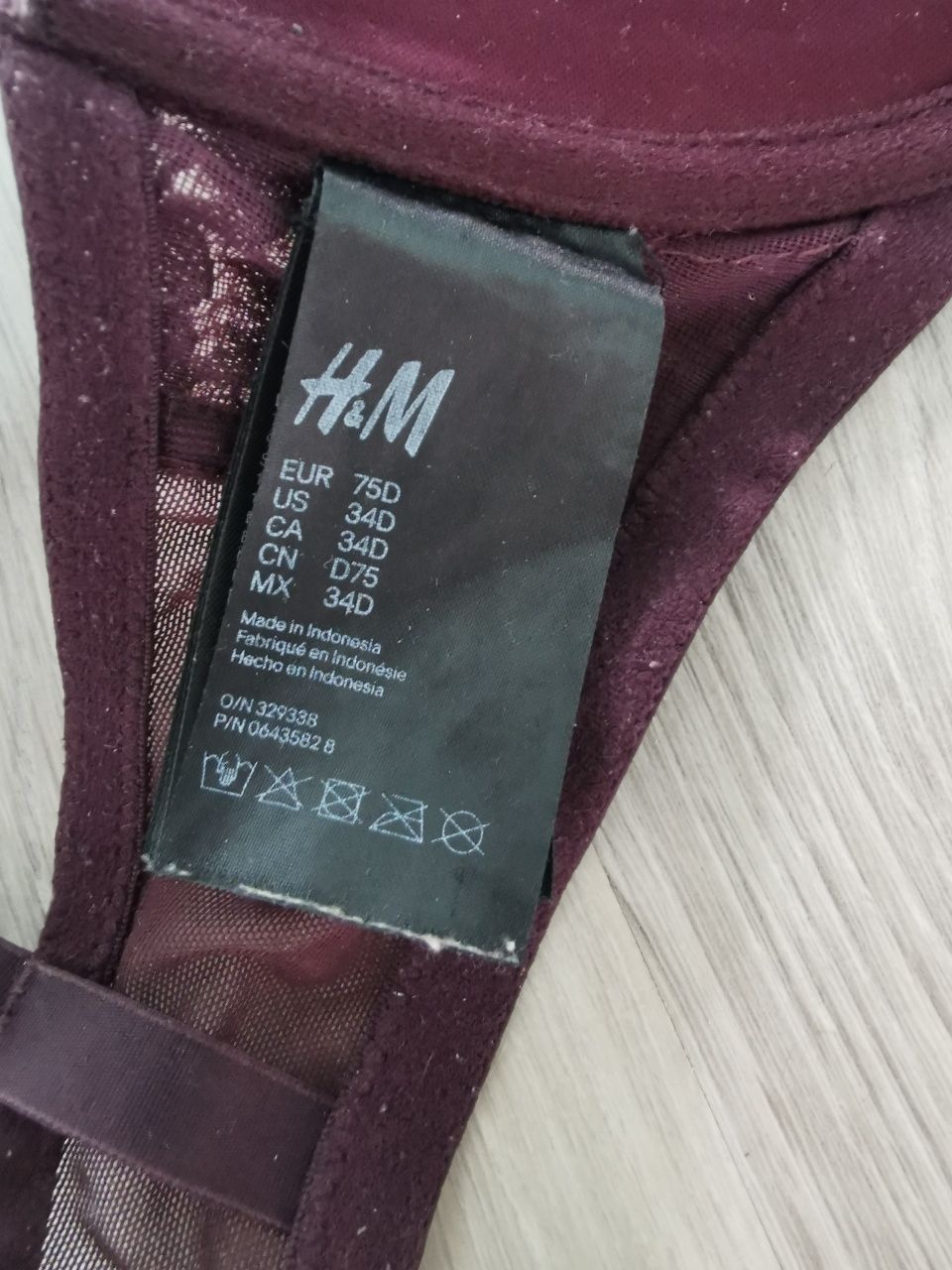 Stanik biustonosz z fiszbinami H&M 75D