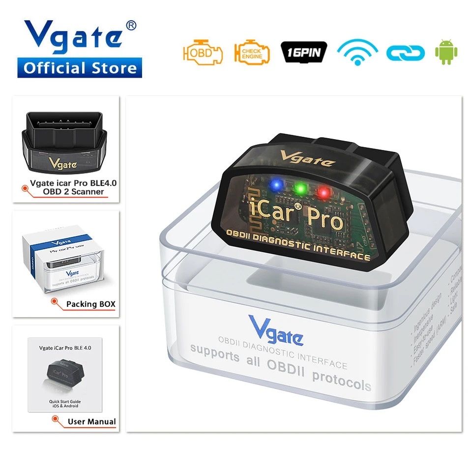 Автосканер VGATE ICAR PRO BT4.0\WIFI (Android \iOs]ELM327/Viecar