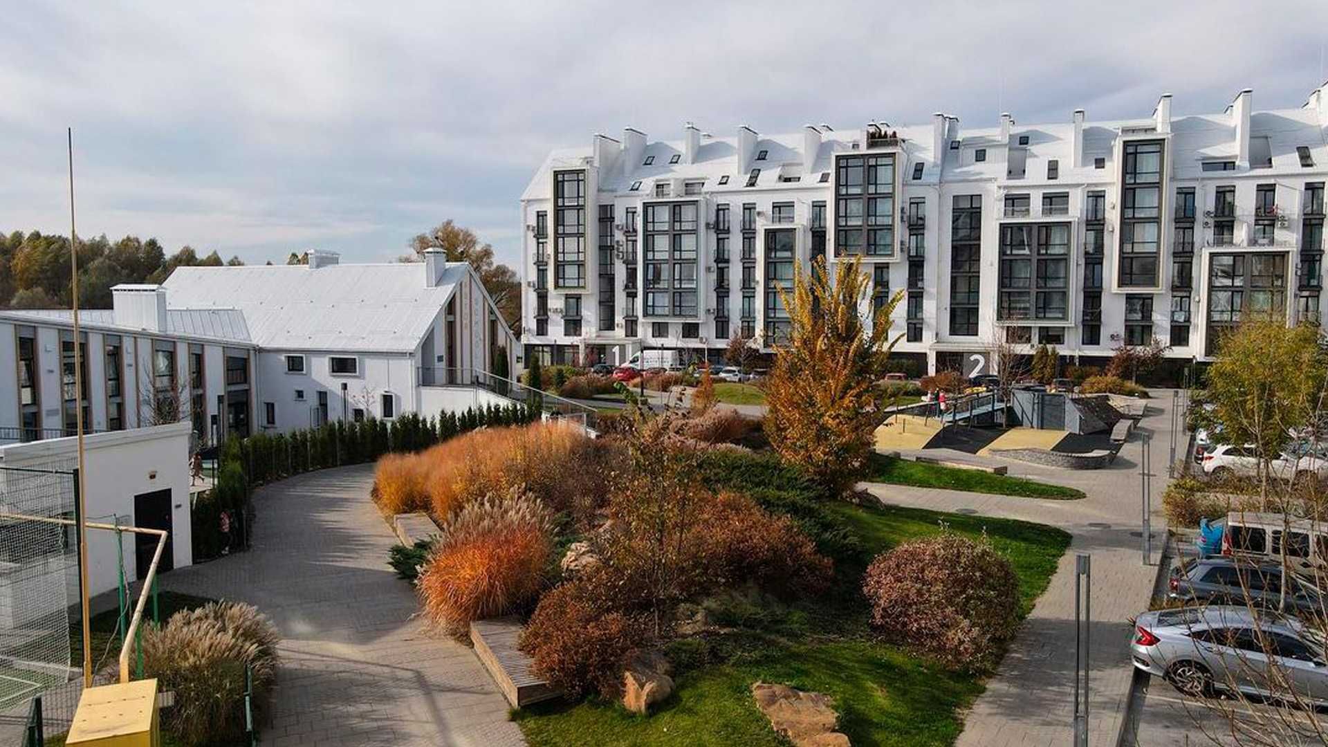 Фасад 55 м2 ЖК CITY LAKE, Білий Шоколад, Шевченкове, Чайки, БЕЗ %