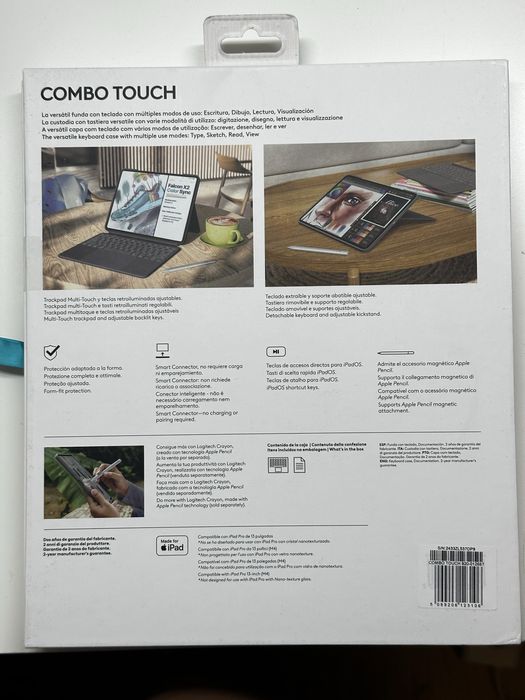 Etui z klawiaturą LOGITECH Combo Touch do Apple iPad Pro 13 (M4) Szary