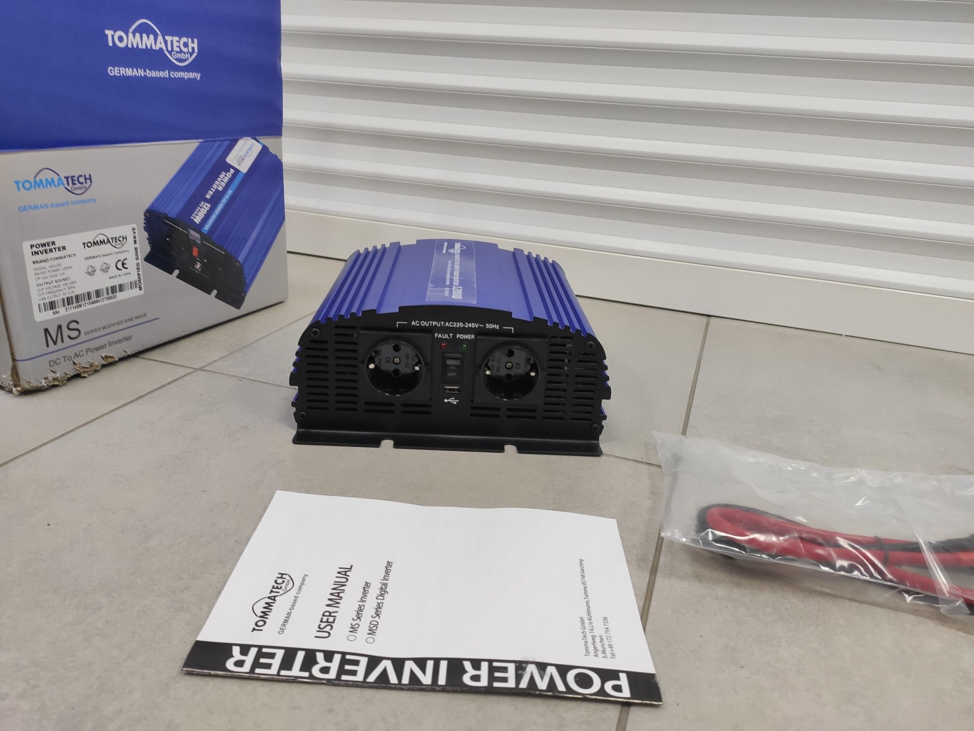 Інвертор напруги Tommatech MS-1200,12V/220V,з мод. синусоїдою