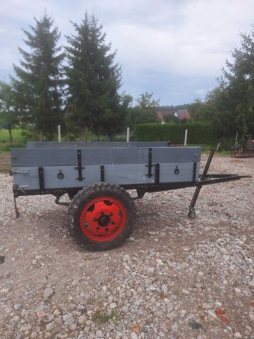 Przyczepa jednoosiowa , bitka , wóz , przyczepka zabytkowa 45 rok