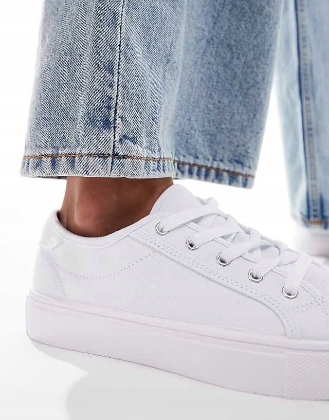 Asos Design 36 Białe Sznurowane Trampki Dizzy H15750