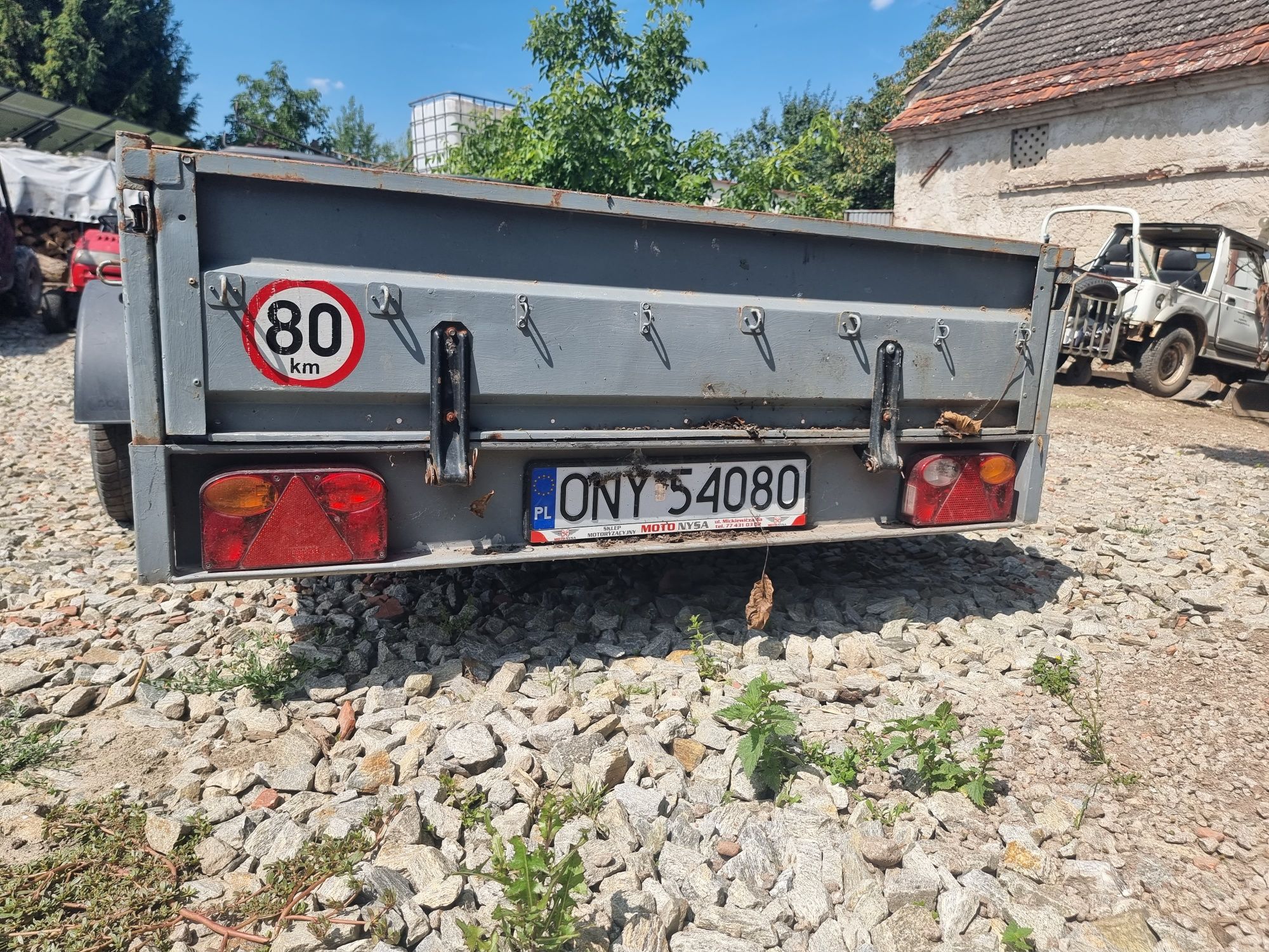Przyczepka lekka niewiadów b750 towarowa uchylna platforma okazja