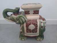 Duży słoń porcelana ceramika lata 80 stojak na kwiaty retro ozdoba