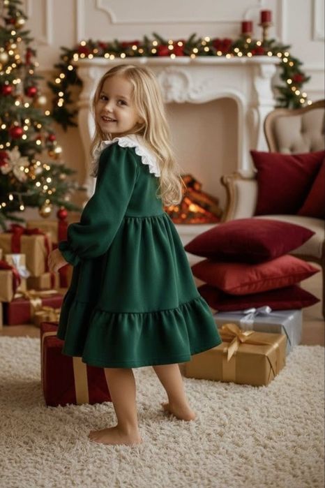 Nowa sukienka zula handmade na święta 128