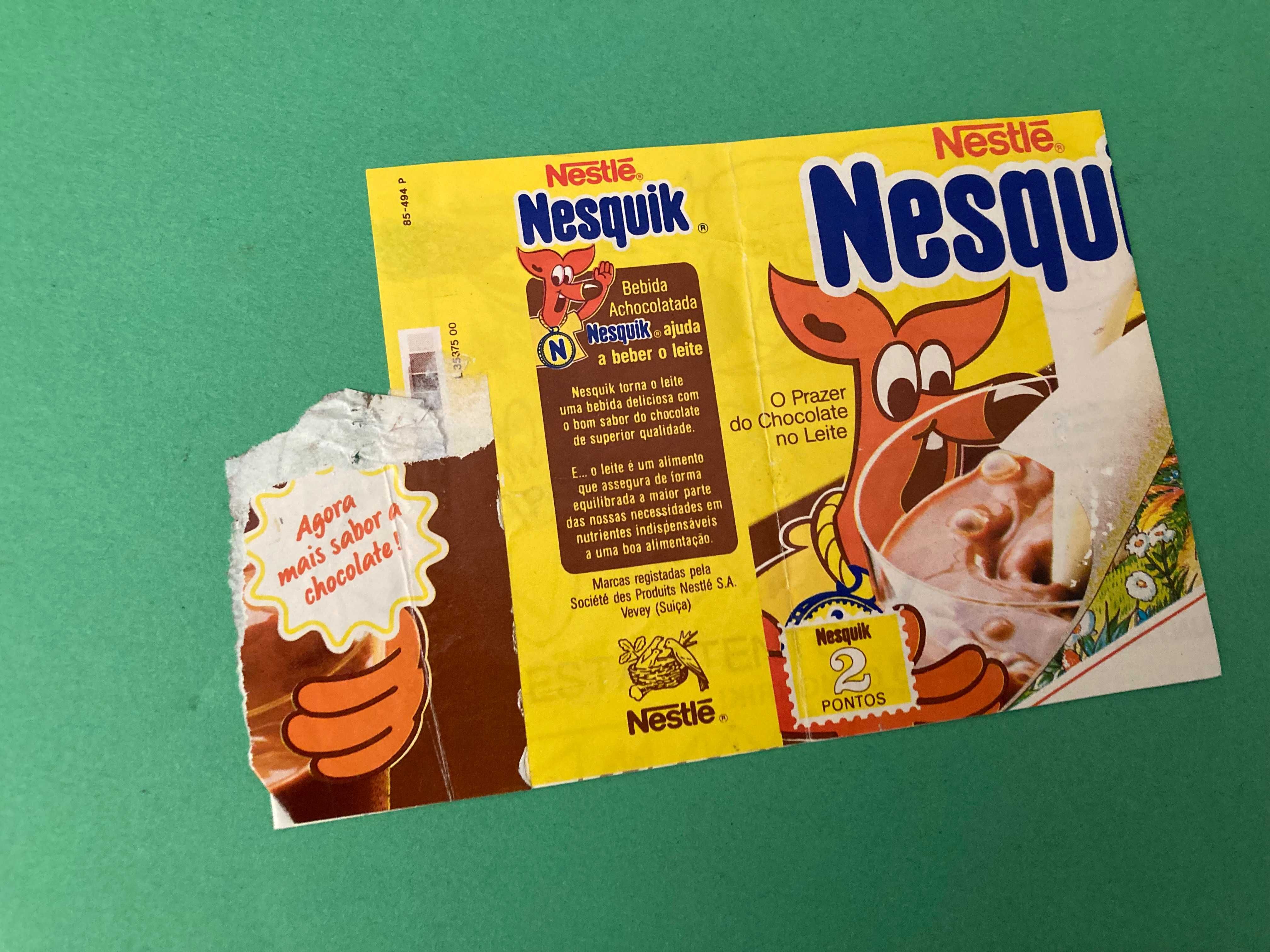 Lote de 2 Rótulos da Nesquik Cangurik Anos 80