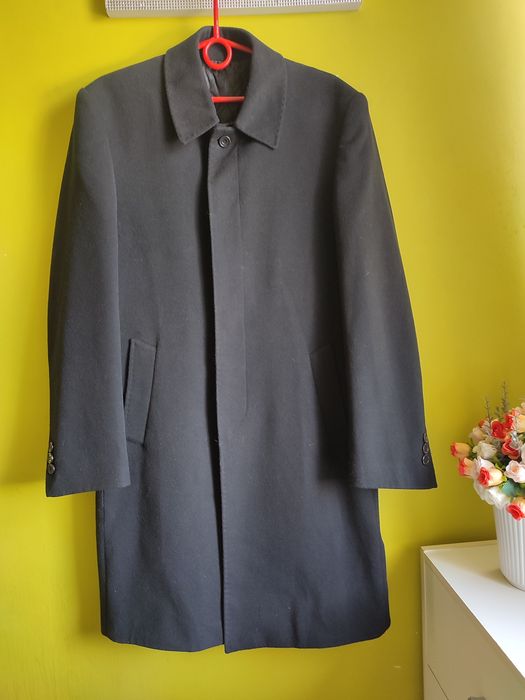 Męski płaszcz Mossimo czarny wełniany