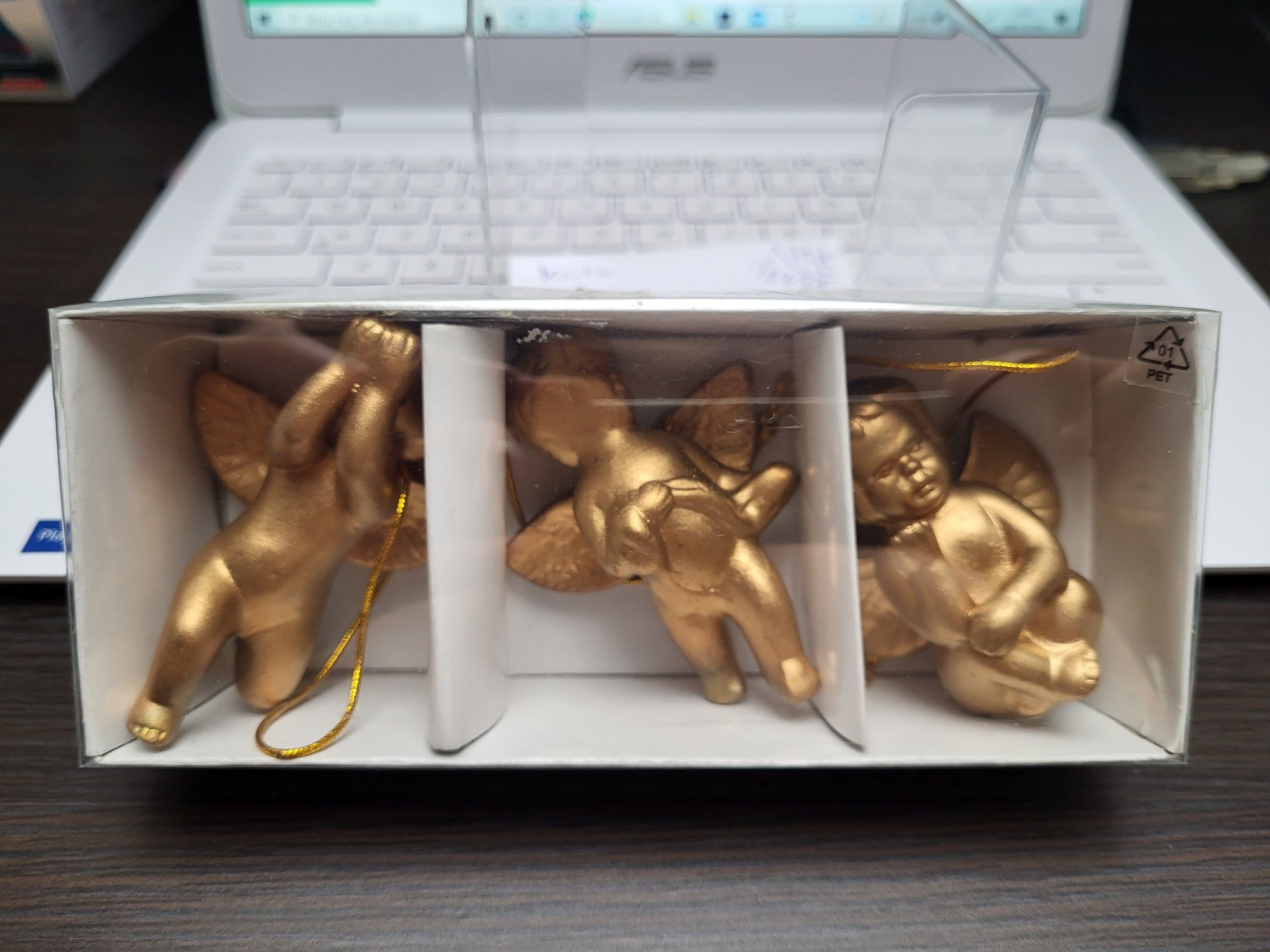 Złote Aniołki IKEA Dekoracja Ozdoba Święta