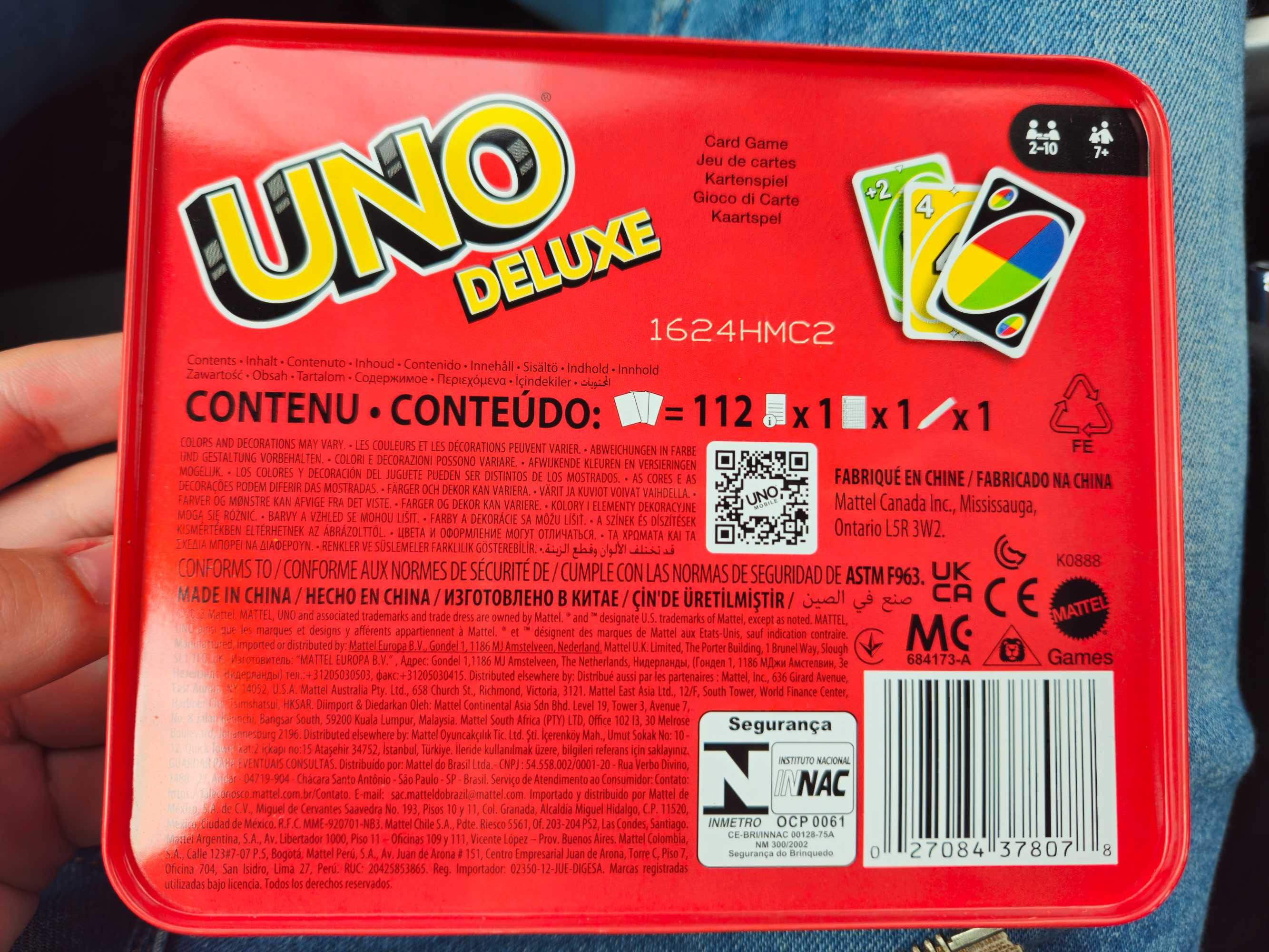 Baralho cartas UNO Deluxe