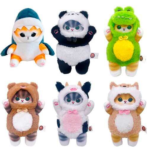 Плюшевый котик Mofusand 35см в костюме панды, мягкая игрушка для детей