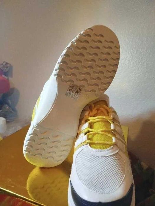 Sapatilhas Branco/Amarelo/Azul - 39 - Novas!!