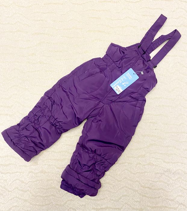 Зимовий/зимний напівкомбенізон для дівчинки/лижні штани 86-104