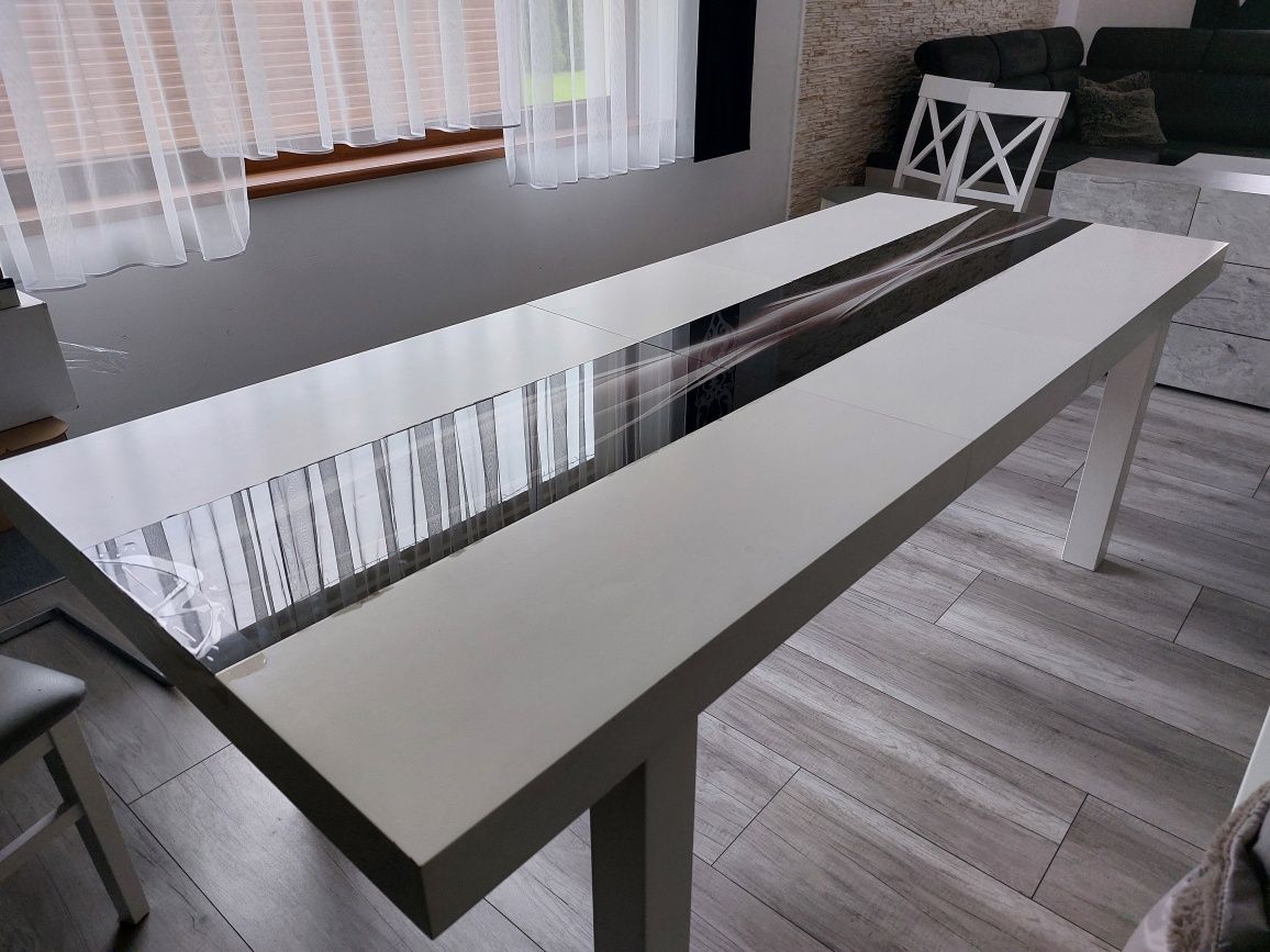 Stół rozkładany biały mat 180/227cm
